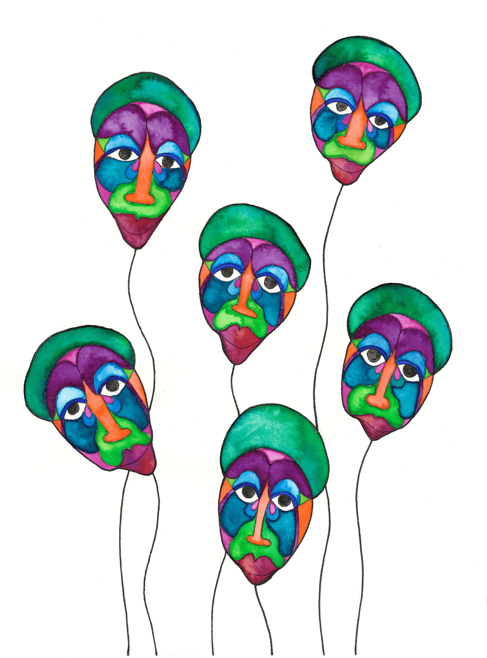 Kortpakke med ballongfolk